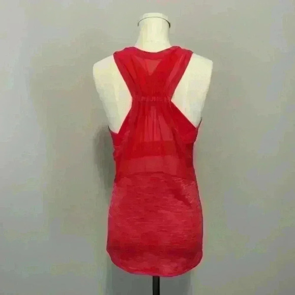 Lululemon Work The Circuit Tank Heathered Lush Coral Workout Top With Sports Bra - Picture 10 of 14